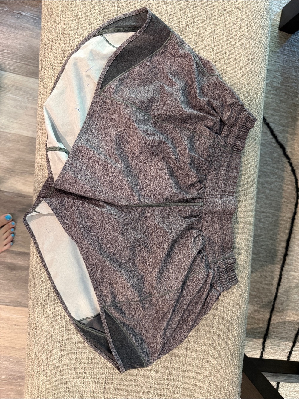 lululemon athletica Heathered Gray Running Shorts